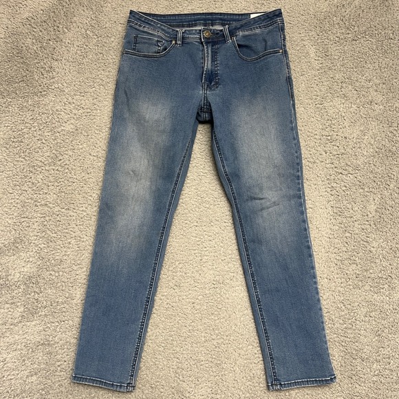 Buffalo David Bitton Jeans Mens 32x29 Blue Straight Adam Slim Stretch Denim - Picture 1 of 10